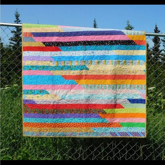 Colorful Handmade Child’s Quilt - Picture 1 of 7